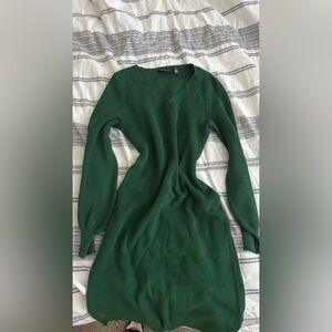 Nina Leonard Green Knit Dress